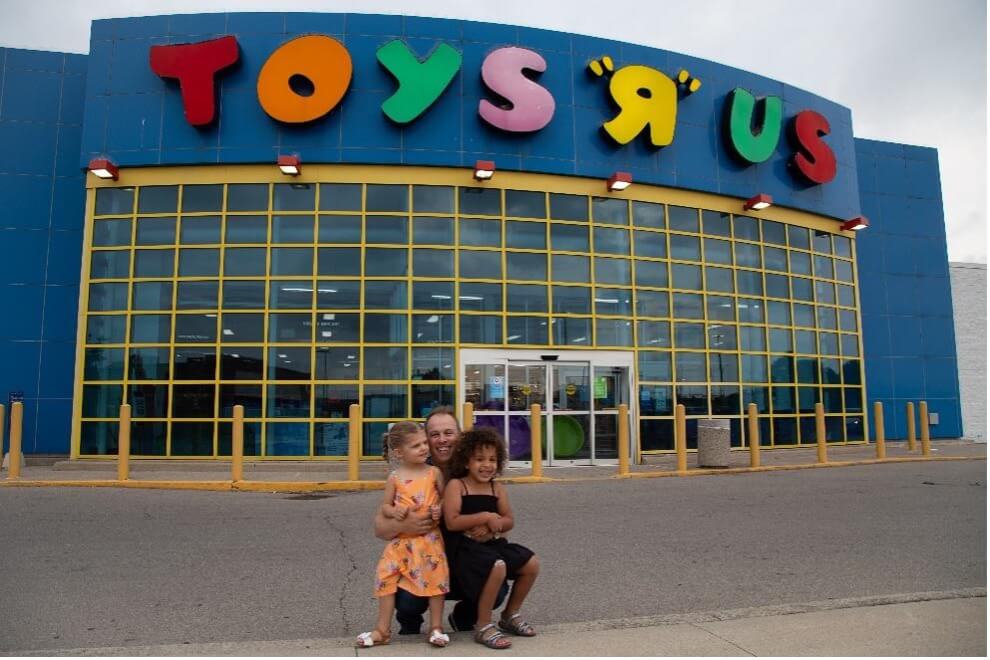 Doug Putman from Putman Investments outside a Toys "R" Us store.