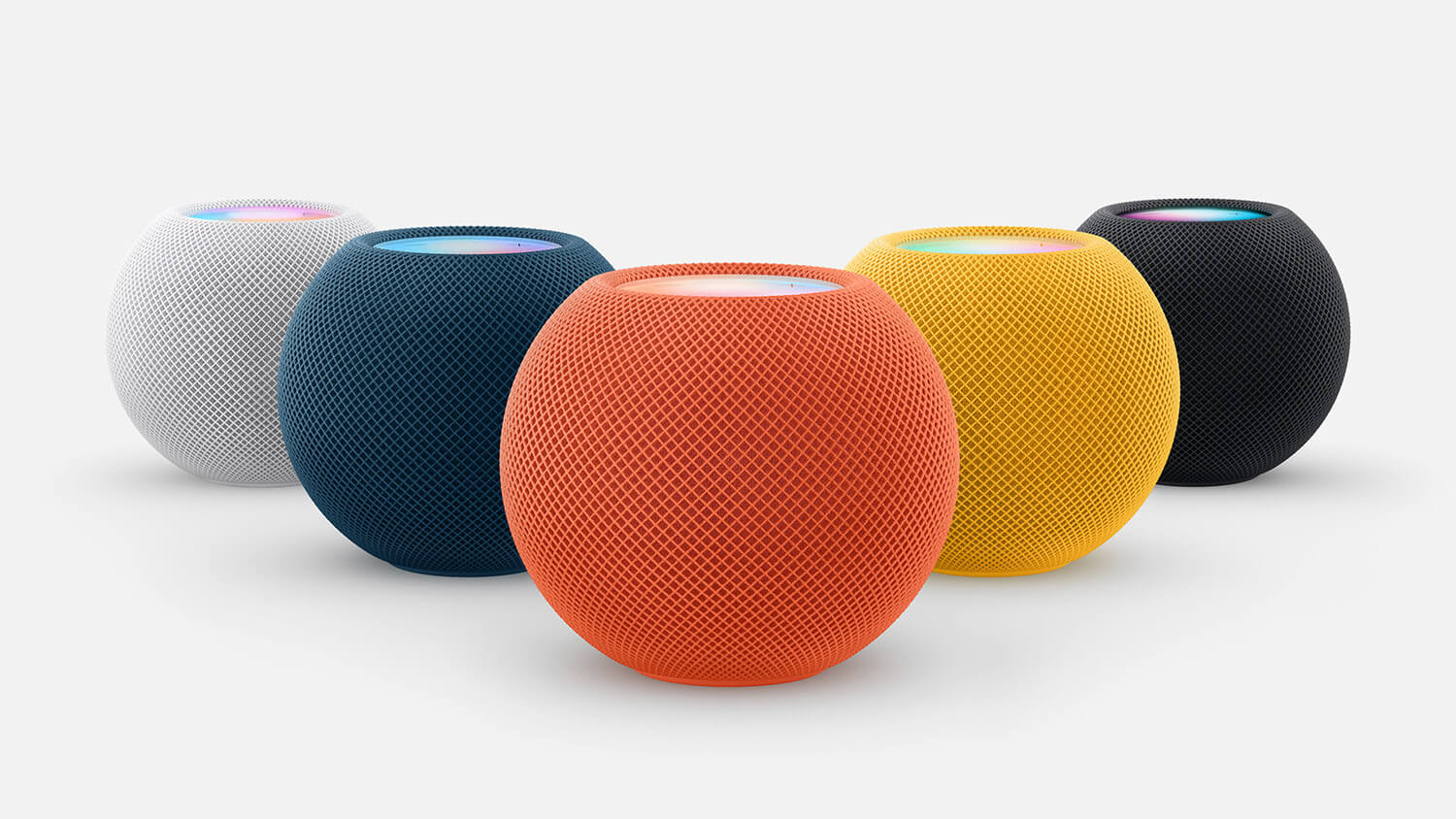 New colours of the Apple HomePod mini.