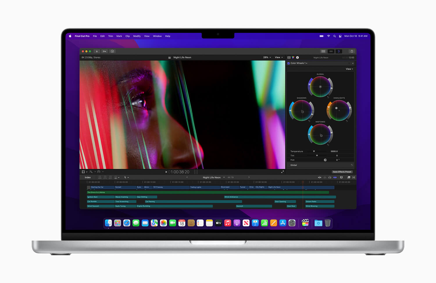 Final Cut Pro on the new Apple MacBook Pro.