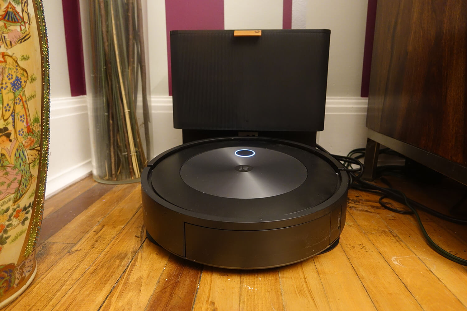 iRobot Roomba j7+ on dock