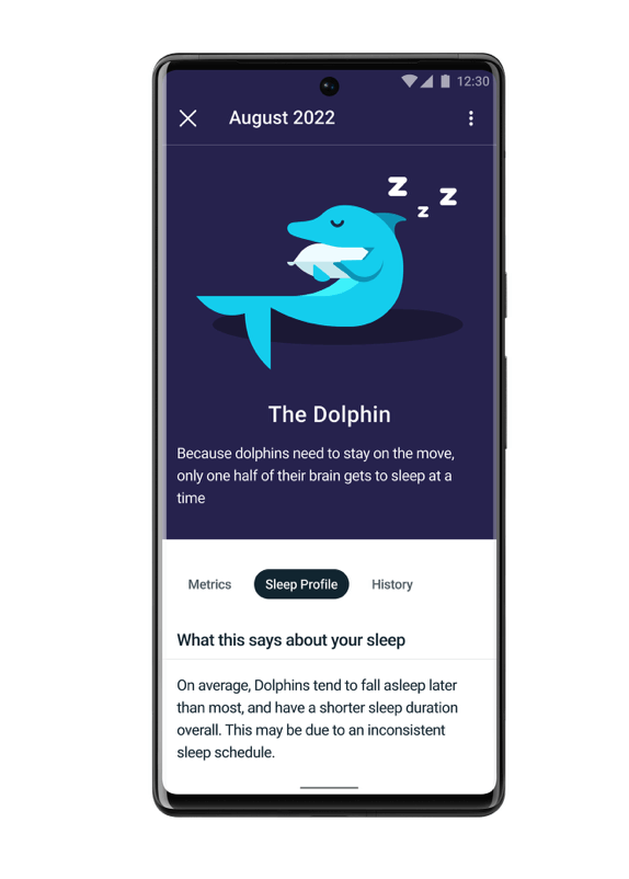 Fitbit Sleep Profile - Dolphin