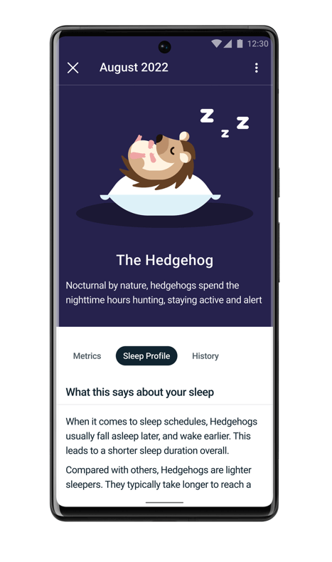 Fitbit Sleep Profile - Hedgehog