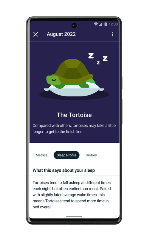 Fitbit Sleep Profile - Tortoise