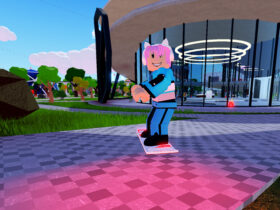 A character in the OnePlus World virtual theme park on Roblox.