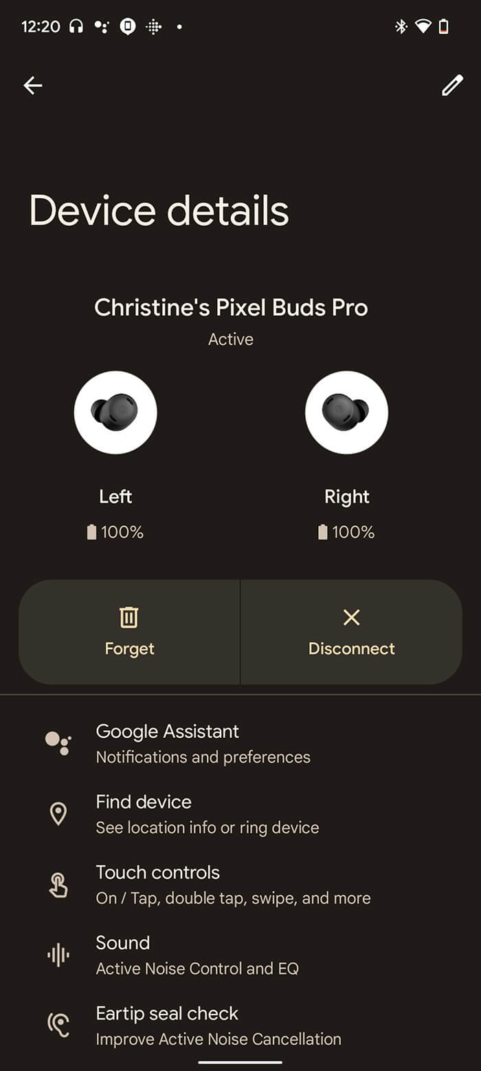 Google Pixel Buds app battery life