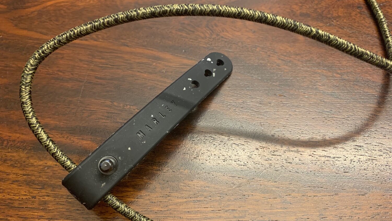House of Marley charging cable wrap undone