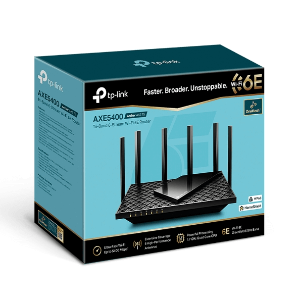 tp link archer axe75 router med wifi 6e