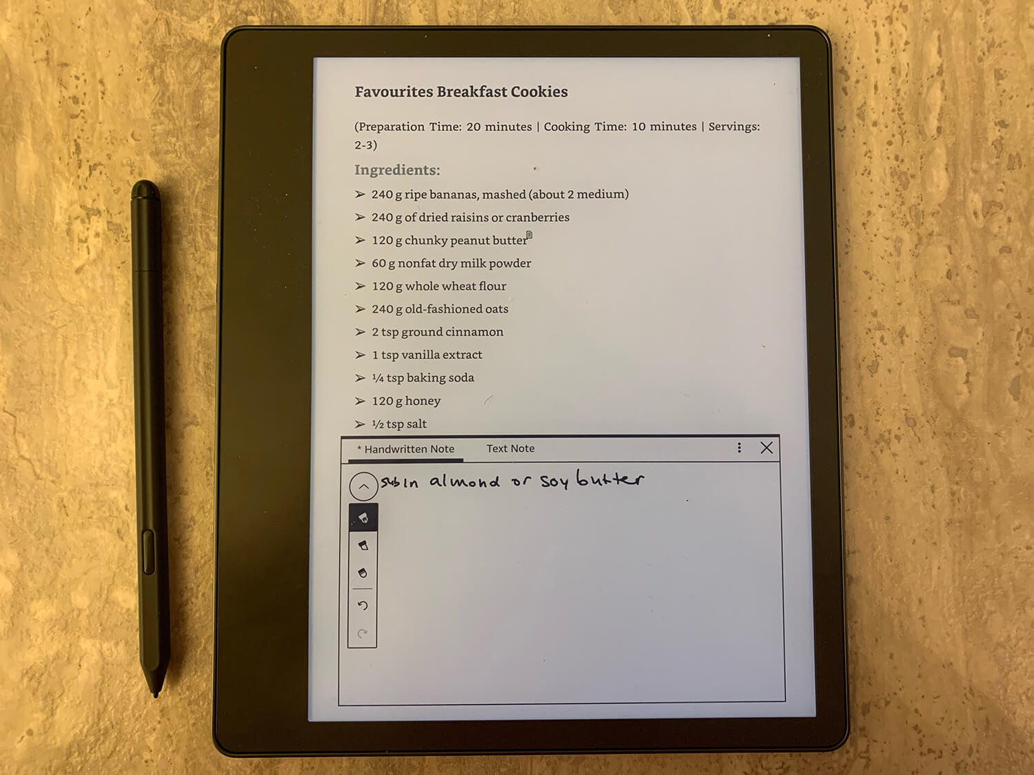 Kindle Scribe book annotation