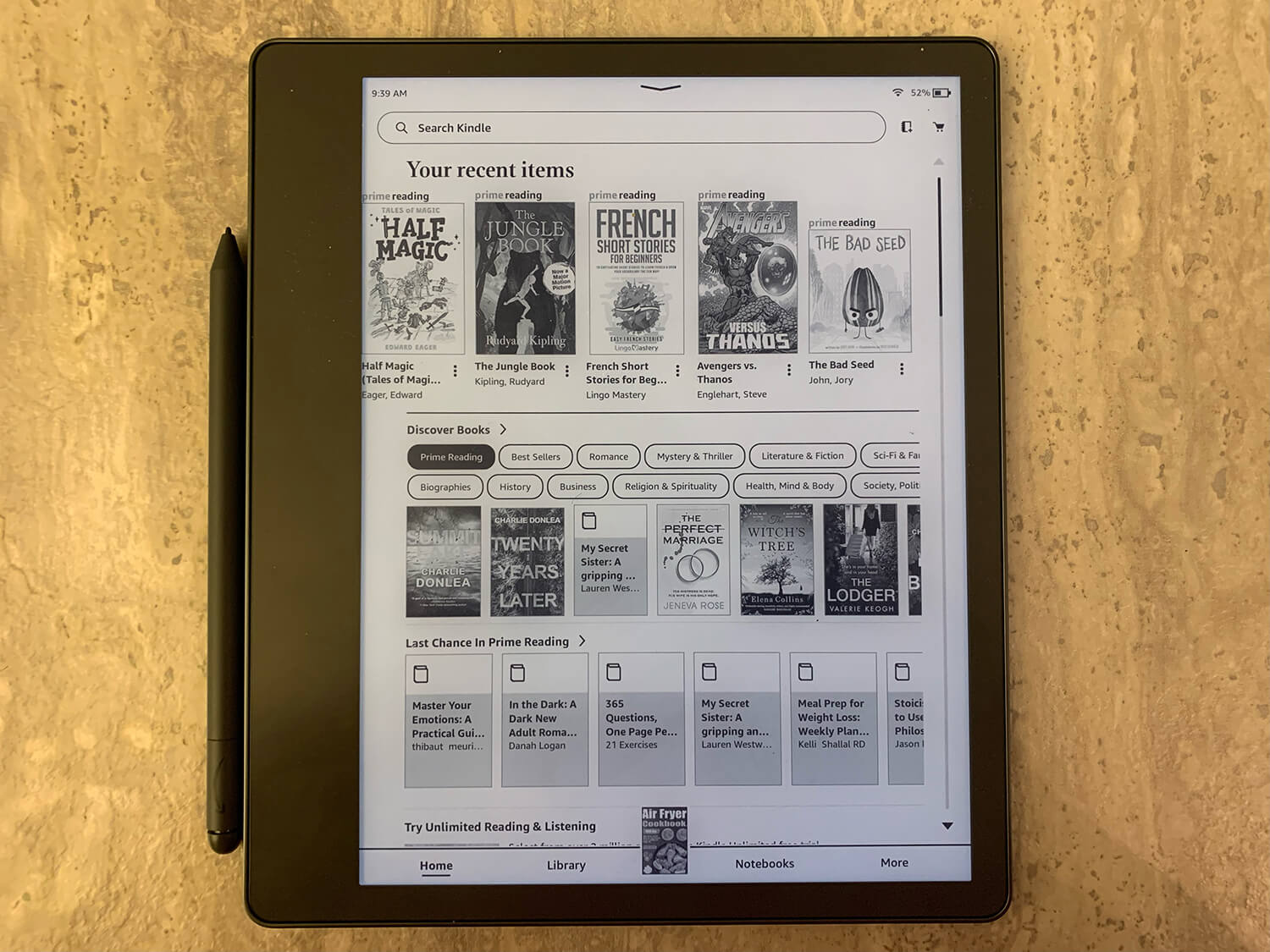 Amazon Kindle Scribe library
