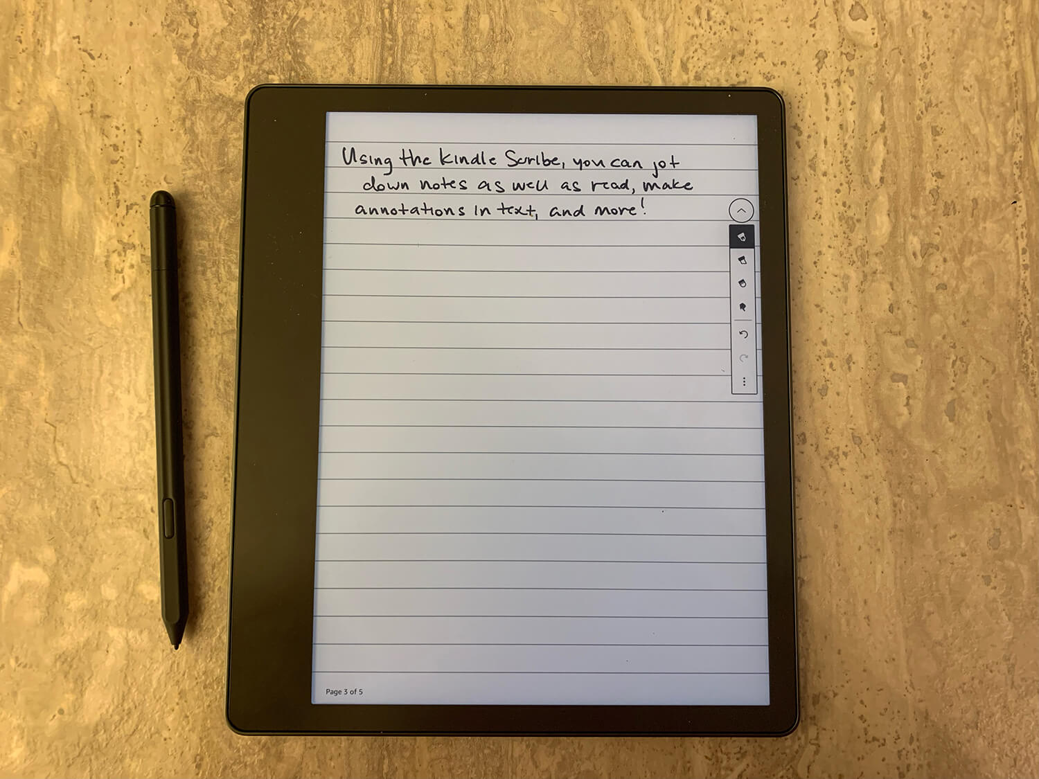 Amazon Kindle Scribe notes