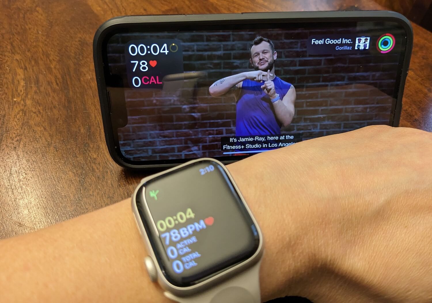 Apple Watch tracking workout