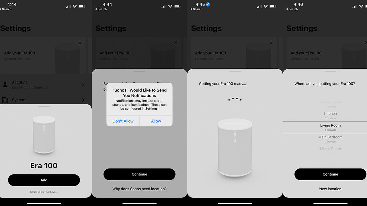 Sonos Era 100 set up