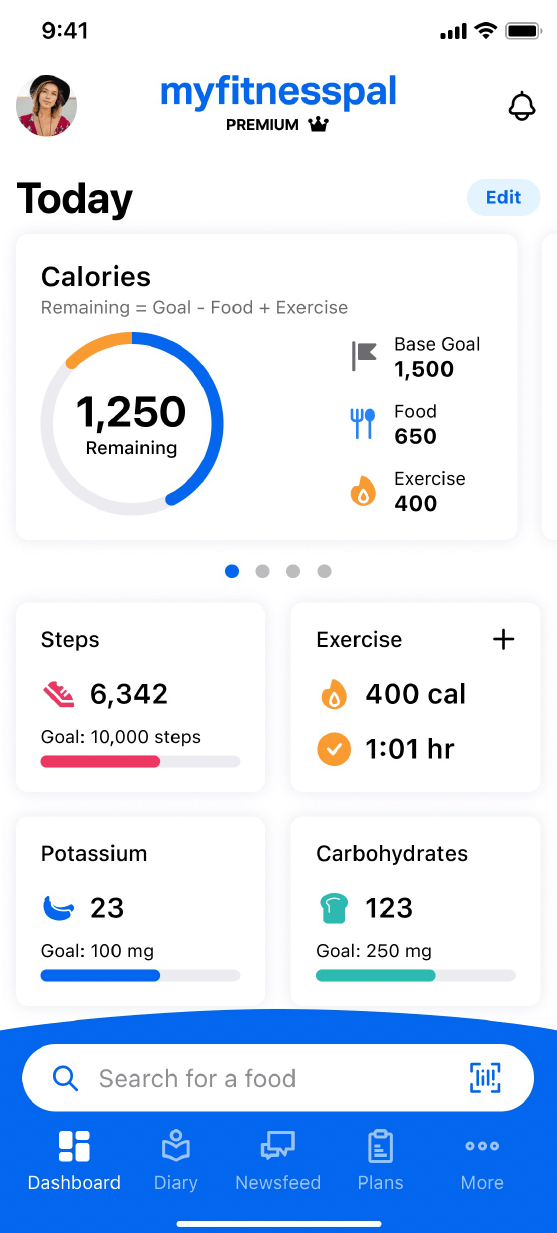 MyFitnessPal app