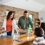 Family with HelloFresh meal kit