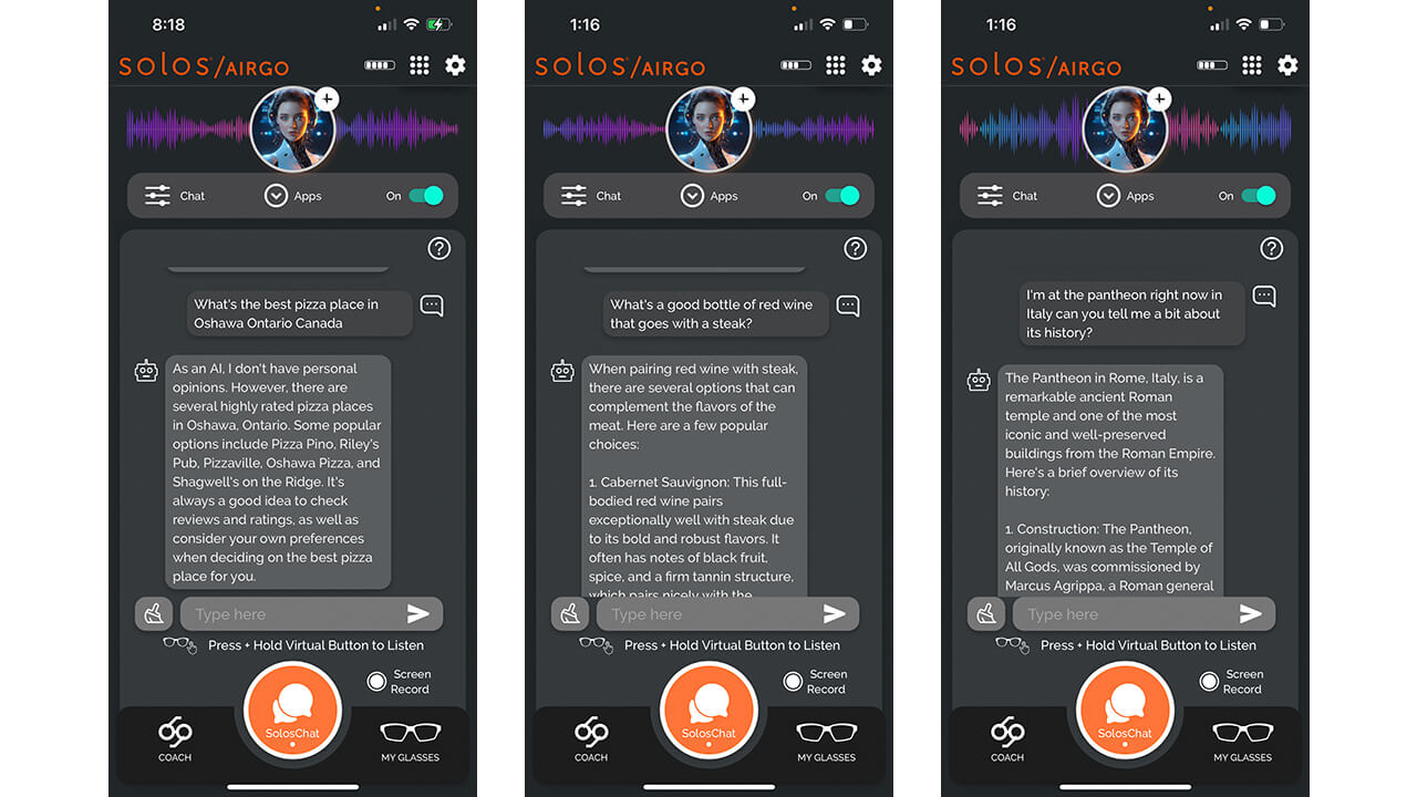 Solos AirGo 3 smart glasses ChatGPT