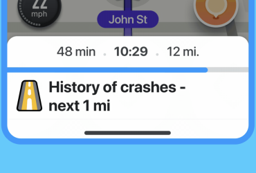 Waze Crash History Alerts