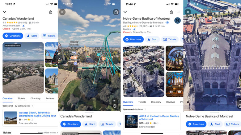 Google Maps Immersive View Now Available for 5 Canadian Cities