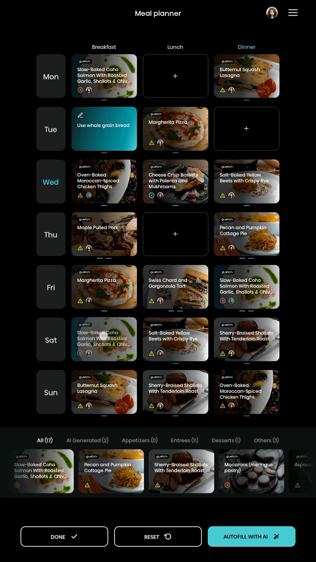 Hisense Meal Planner