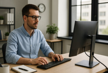 Man at a computer