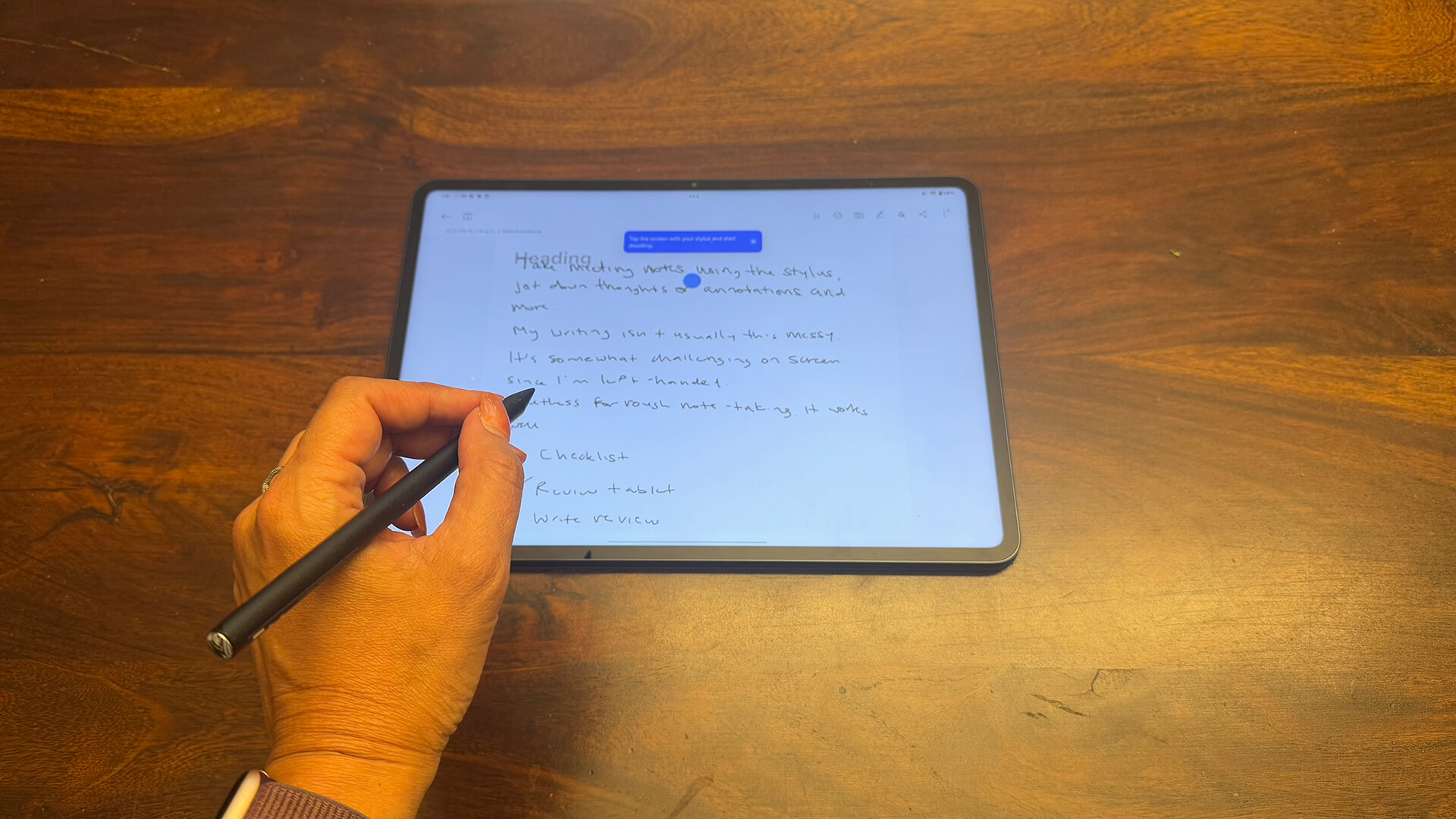 OnePlus Pad 3 writing notes