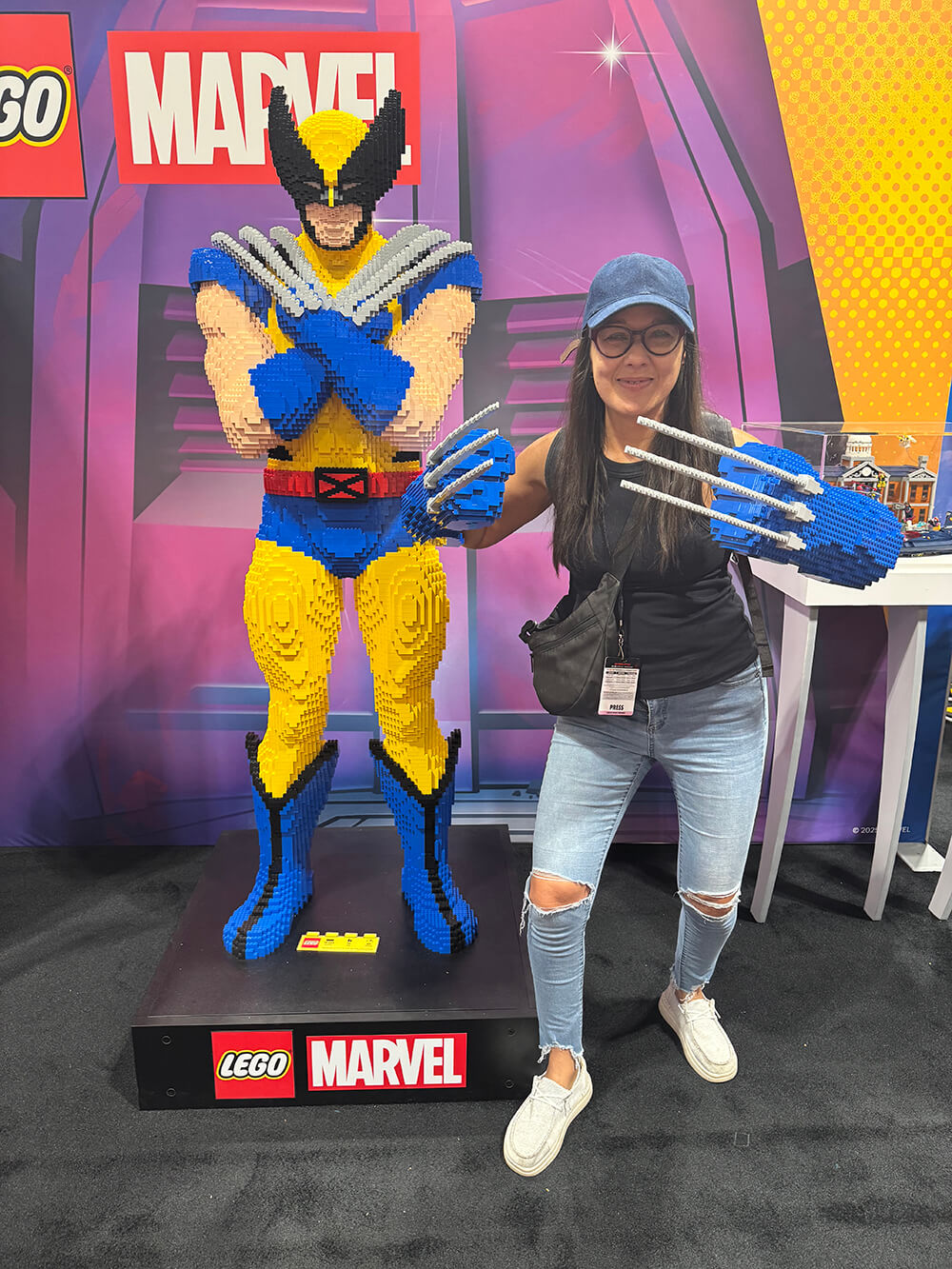 Wolverine Lego at the Lego booth at Fan Expo Canada.