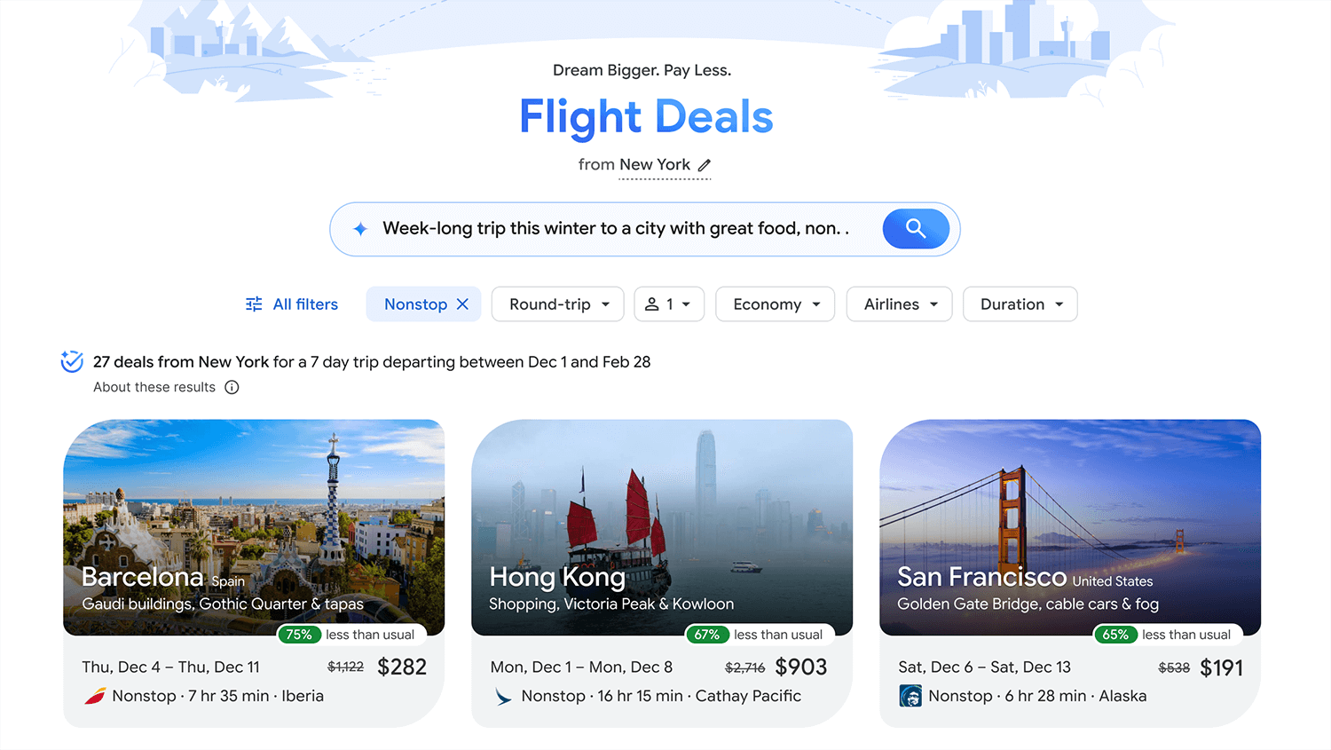 Google Flight Deals