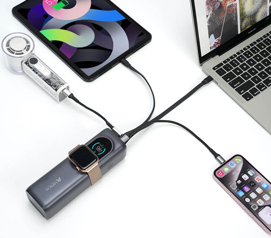 Ampsos  5-in-1 25,000mAh Smart Charging Hub