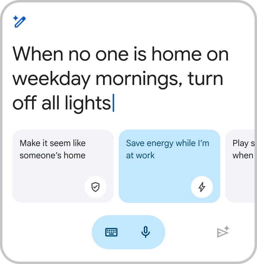 Google Home Automations prompt