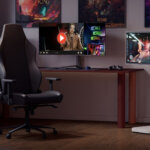 LG smart monitor swing in a games room