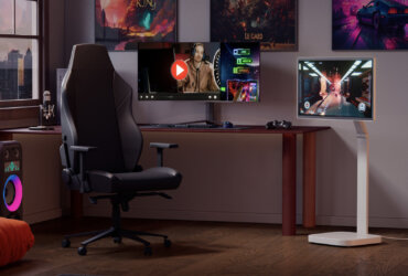 LG smart monitor swing in a games room