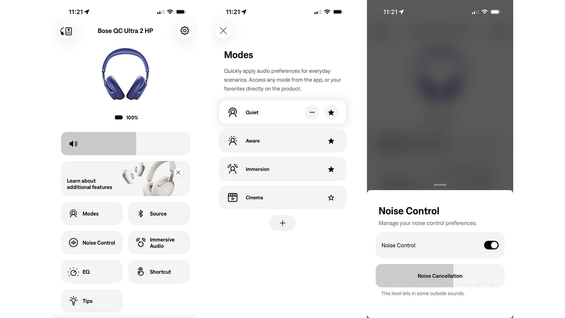 Bose QuietComfort Ultra 2 app