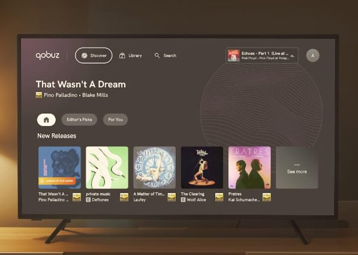 Qobuz Android TV app