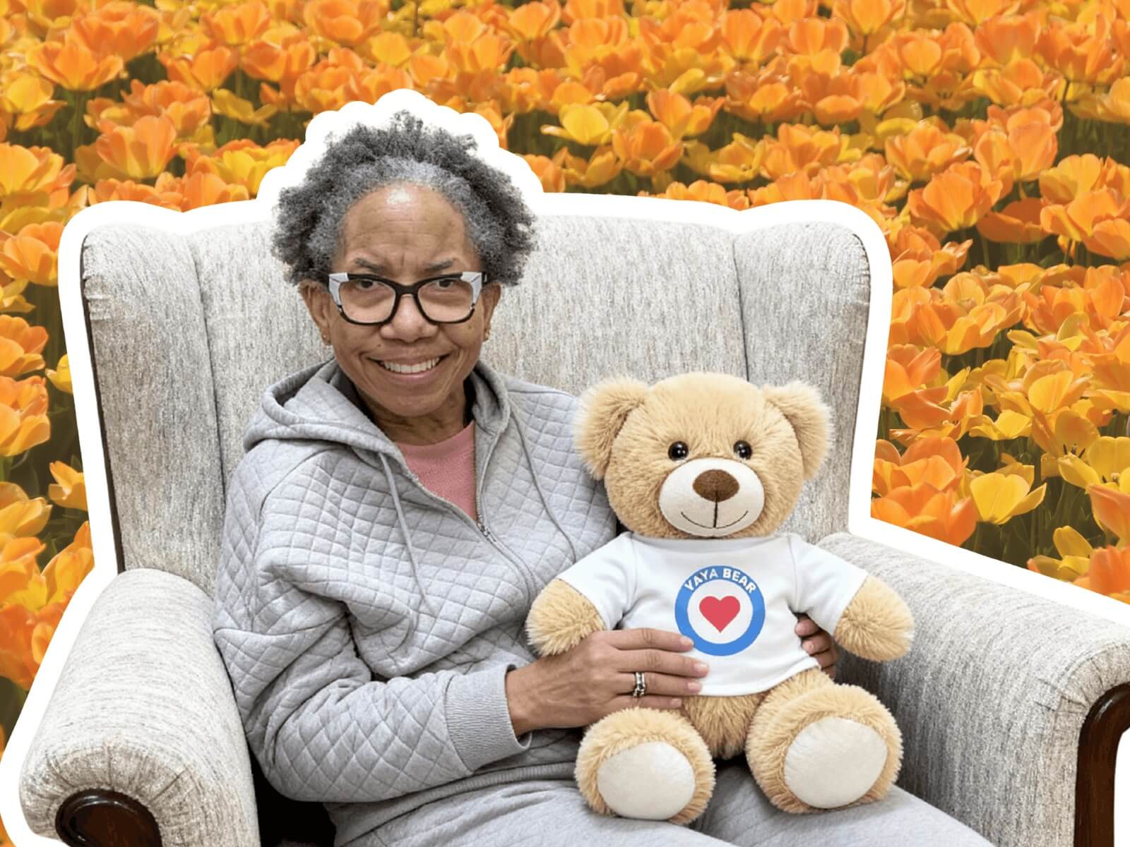 Woman with the Yaya Bear