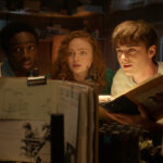 The group playing D&D in Stranger Things.