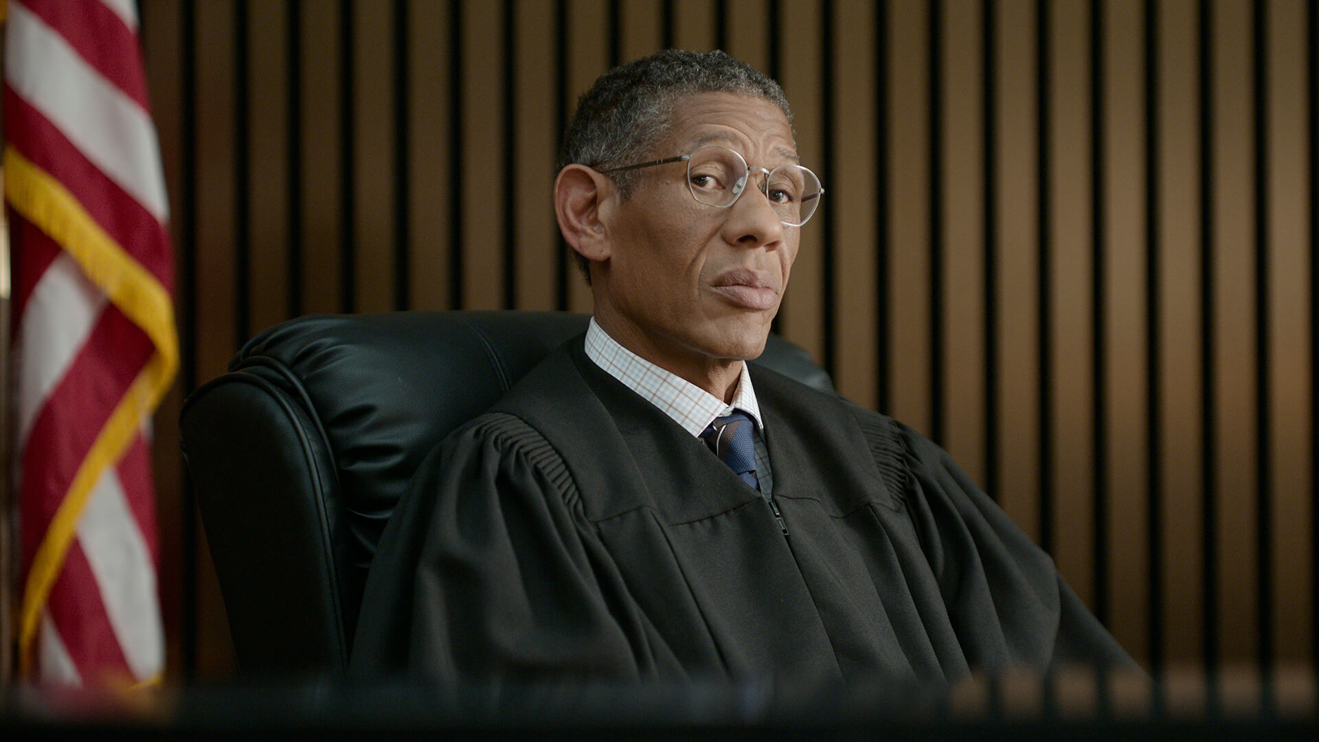 Judge Stone looking serious in The Lincoln Lawyer.