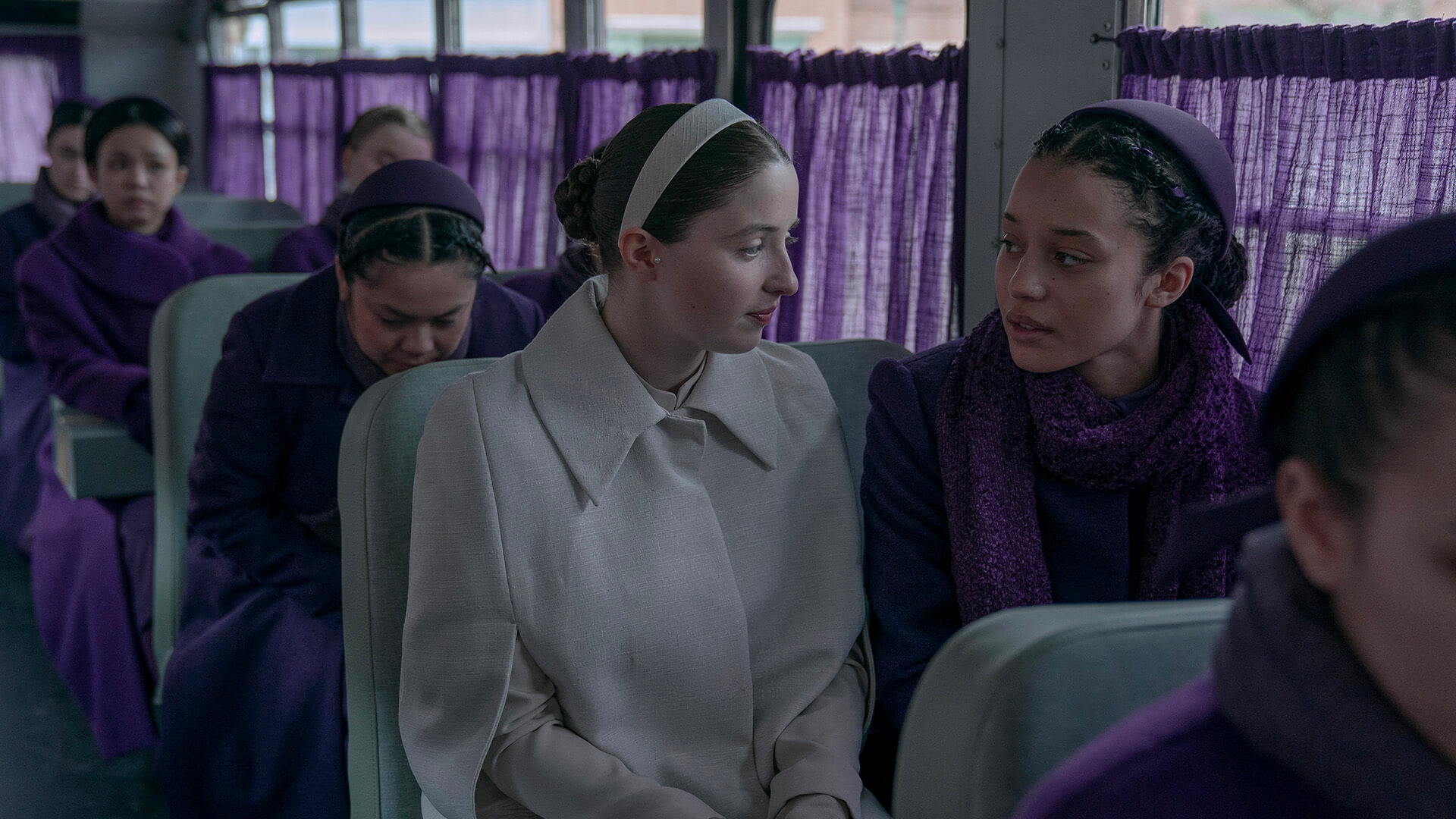 Daisy and Agnes on a bus together in The Testaments