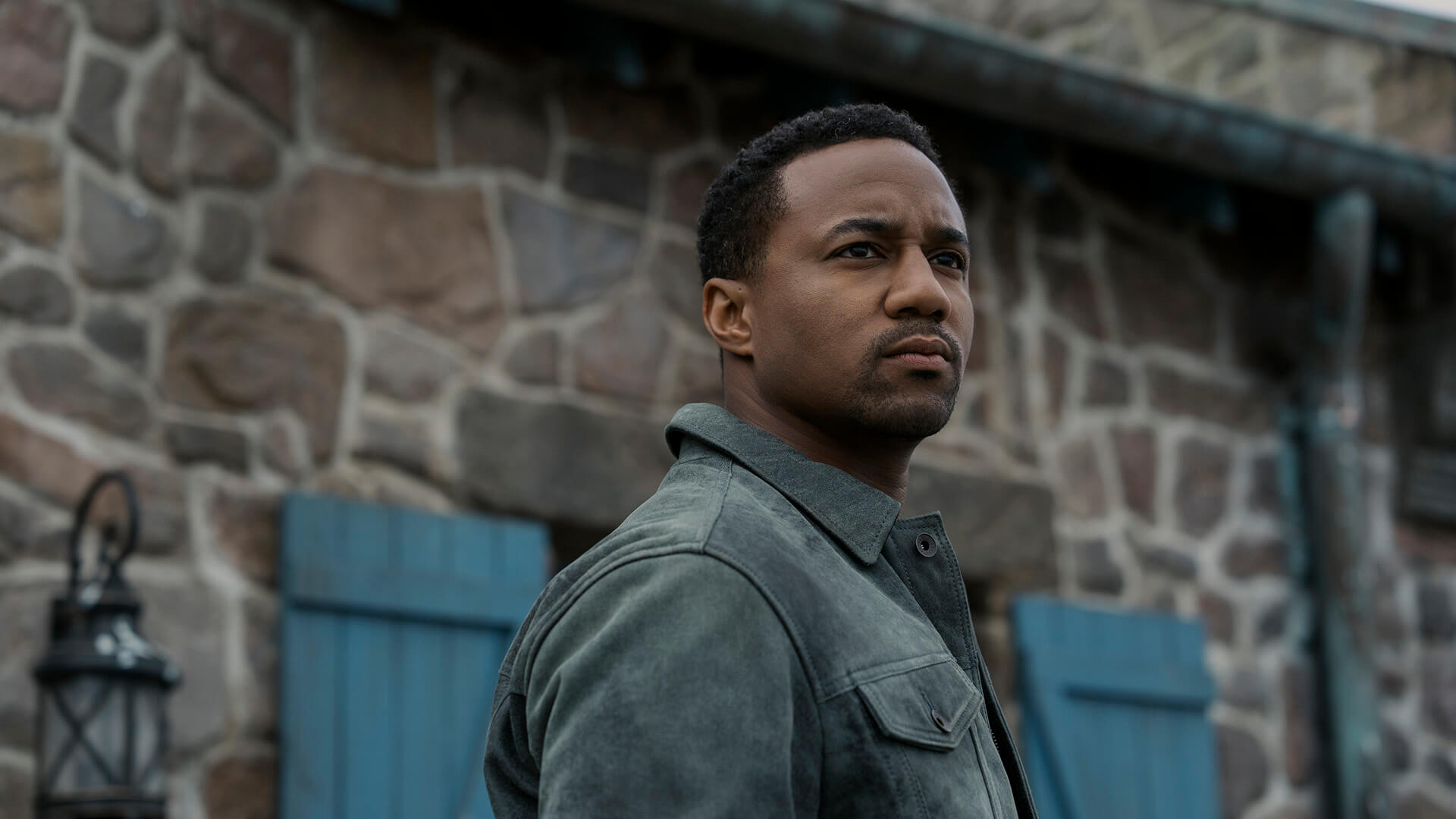 A-Train looking off to the distance in plainclothes in The Boys.