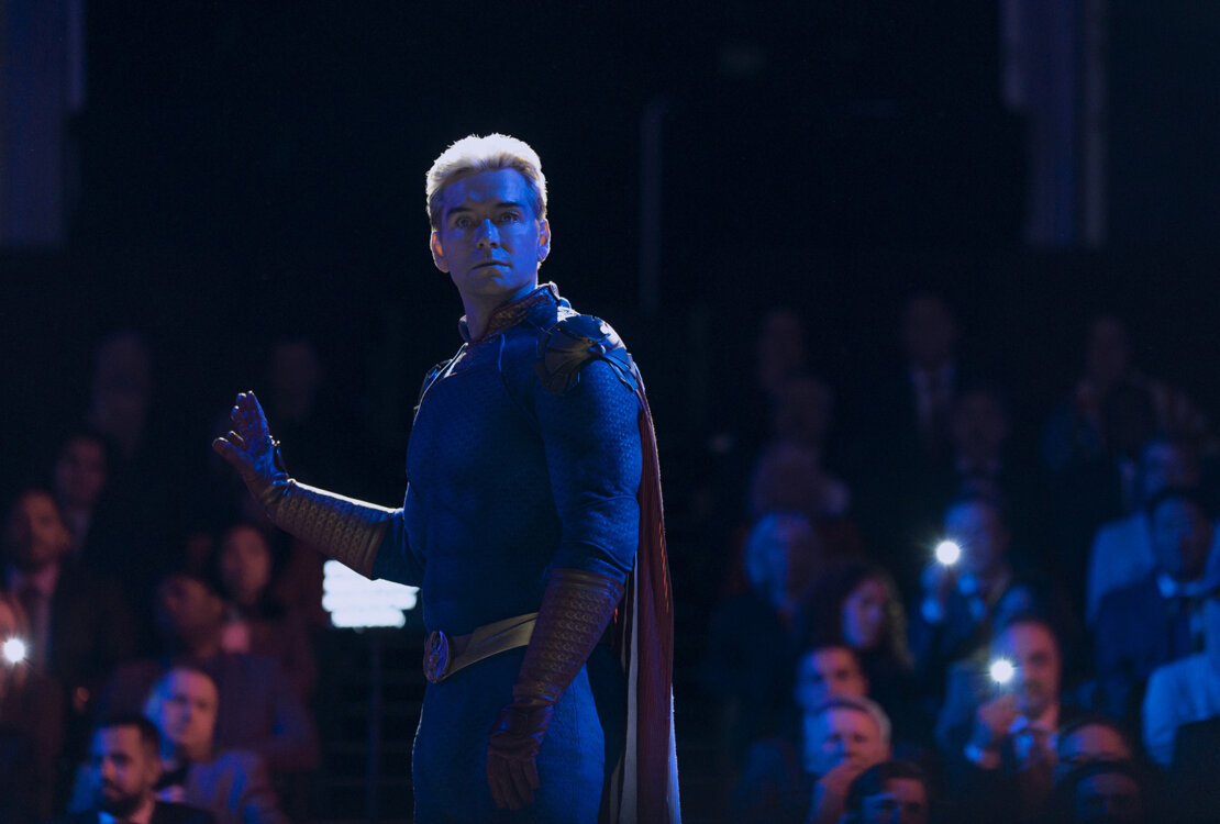 Homelander on stage in The Boys.