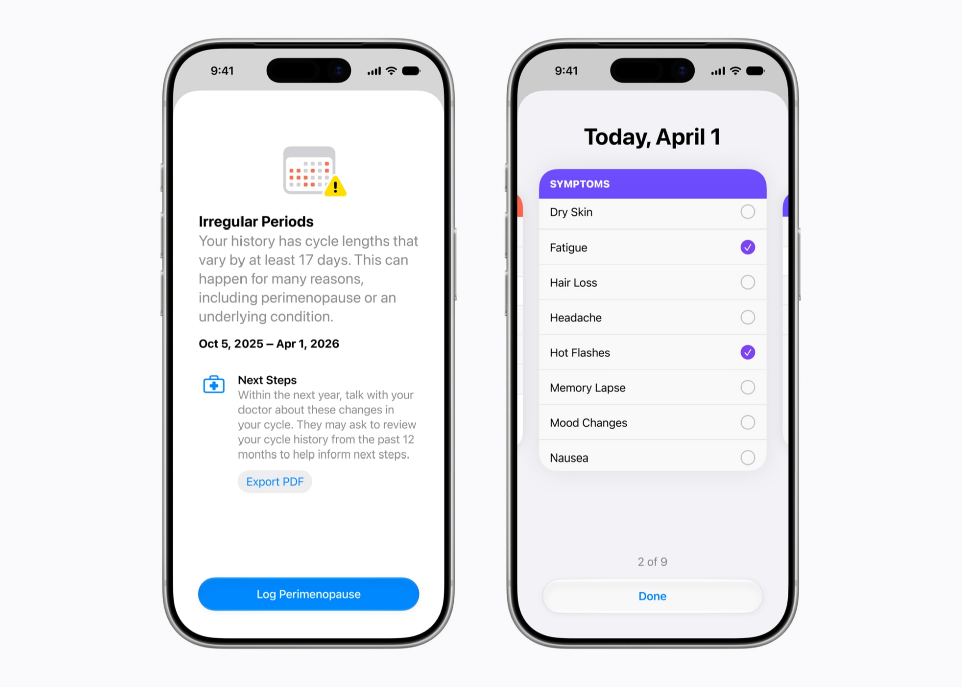 Apple Health iOS 27 cycle tracking updates