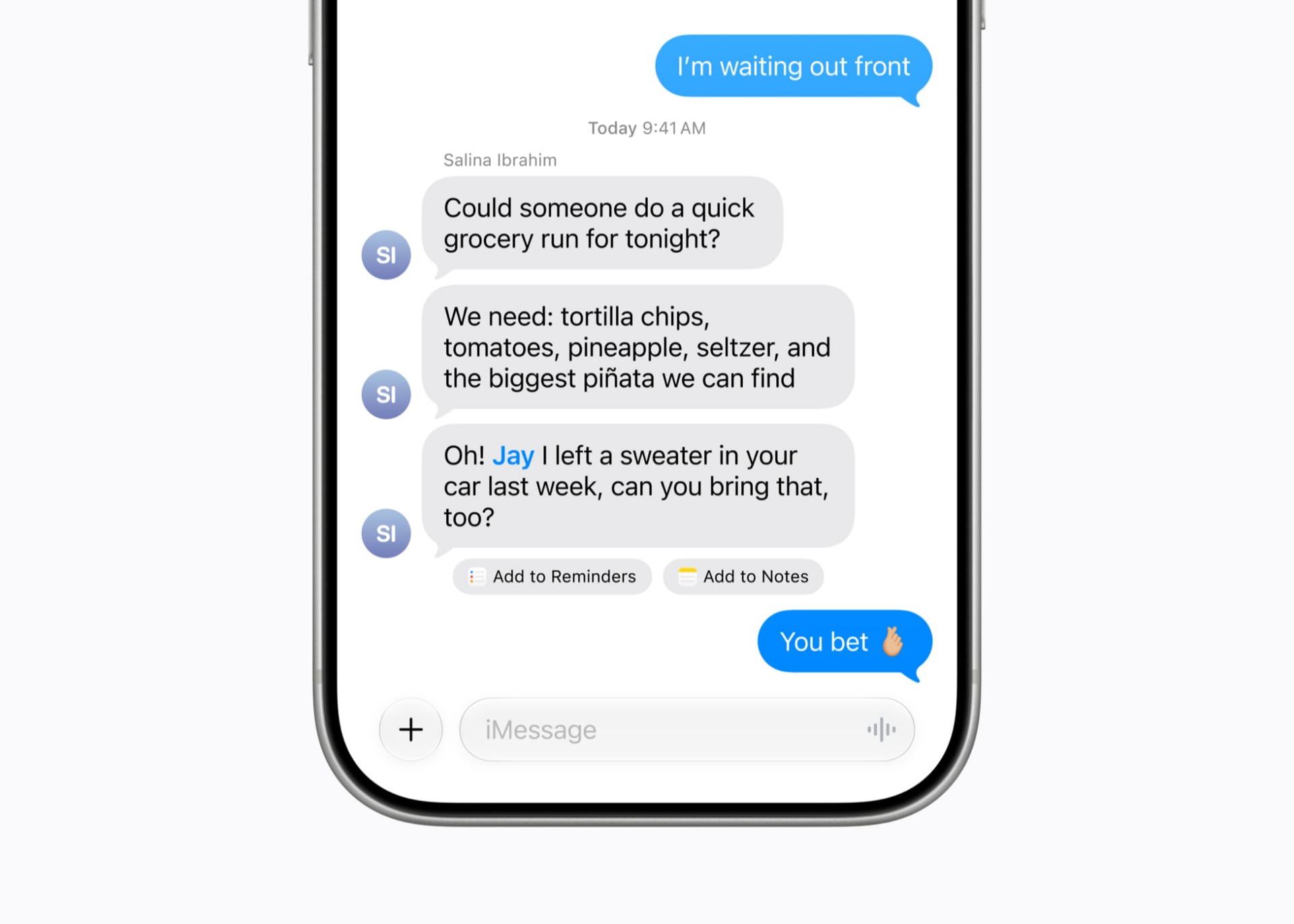 Apple iOS27 message suggestions