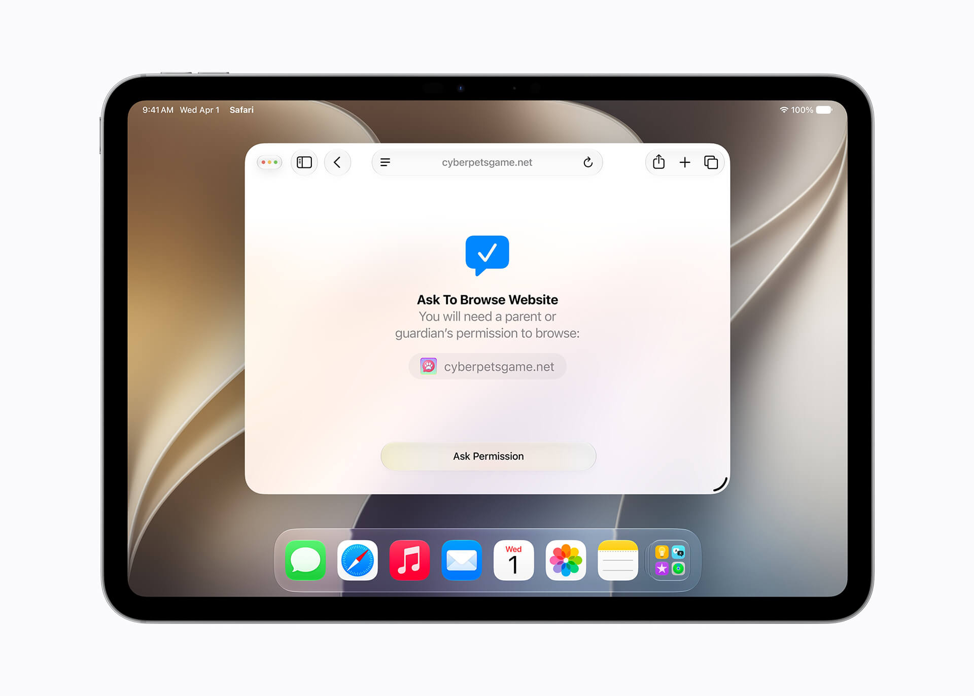 Apple iPadOS child account