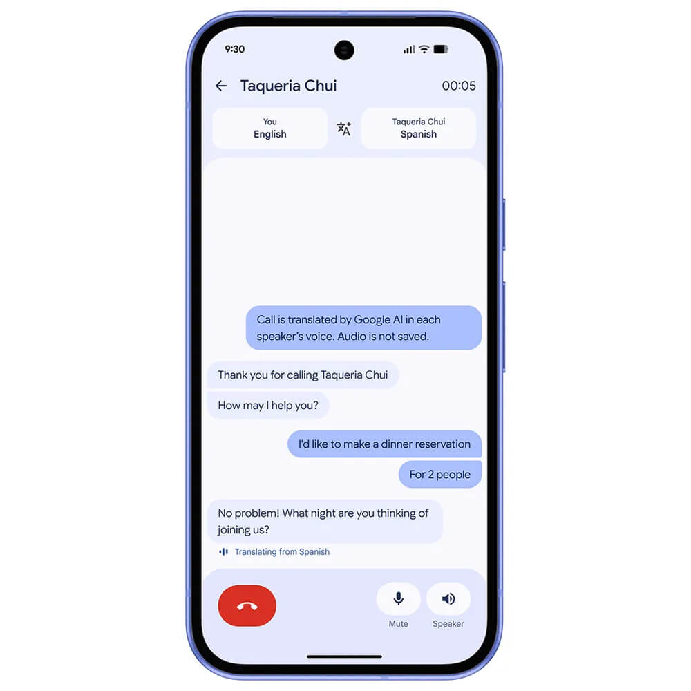 Pixel 10 Voice Translate