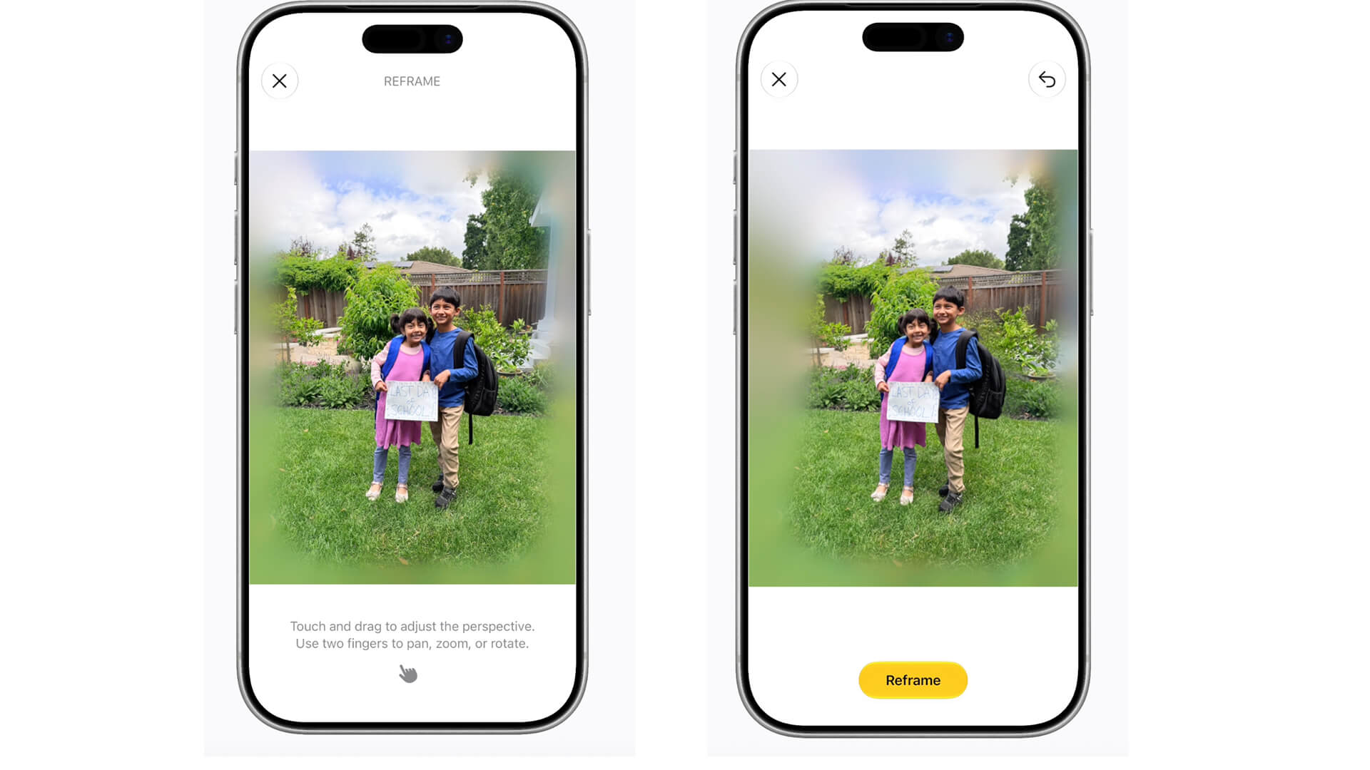 Apple iPhone Spatial Reframing