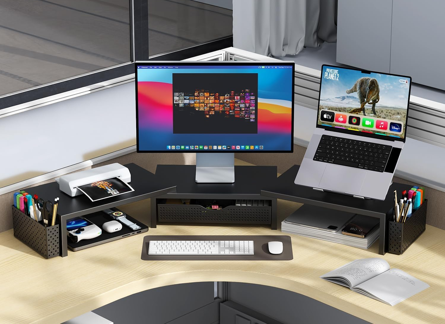 dual monitor stand