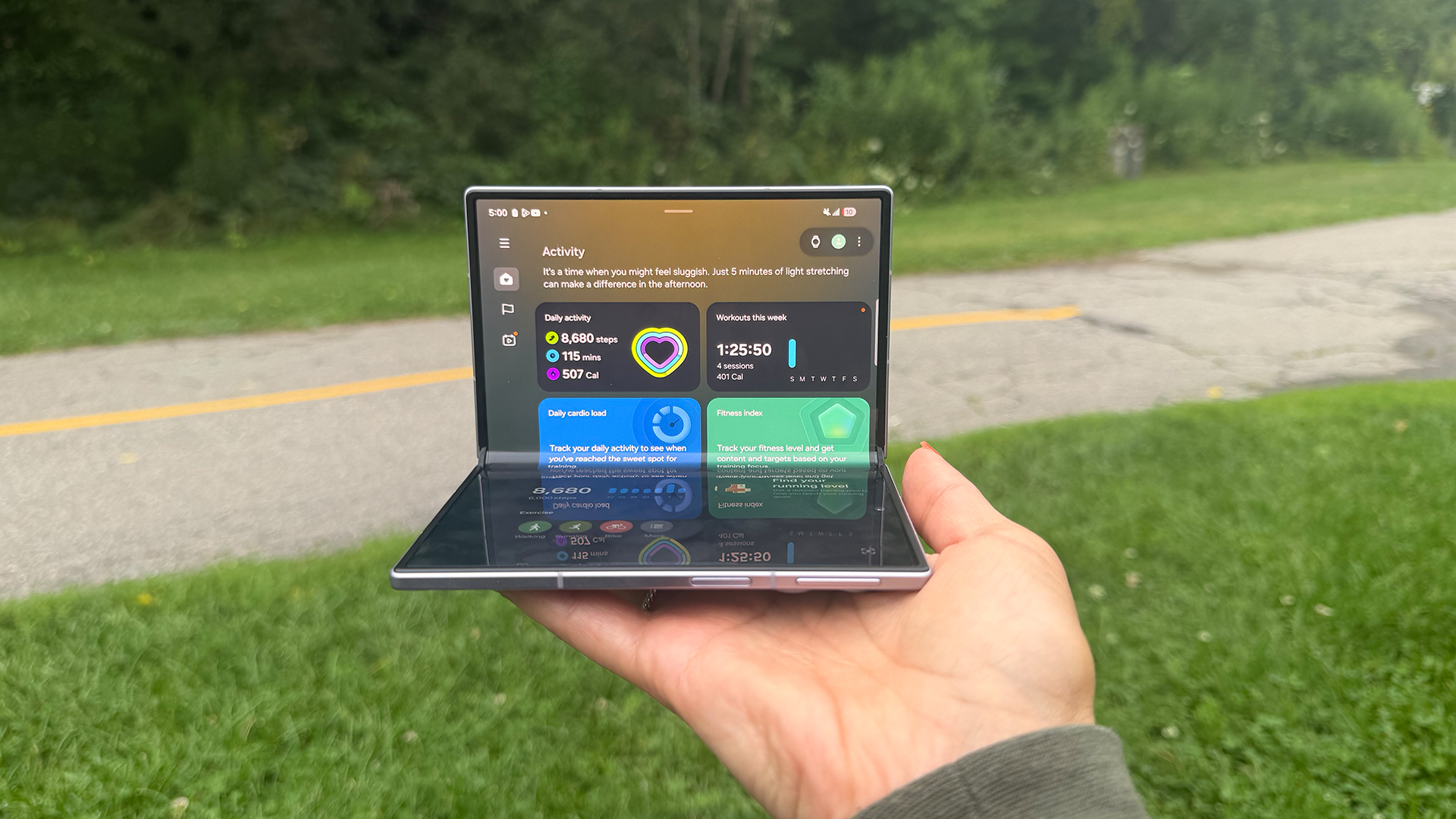 Samsung Galaxy Z Fold 8 half folded