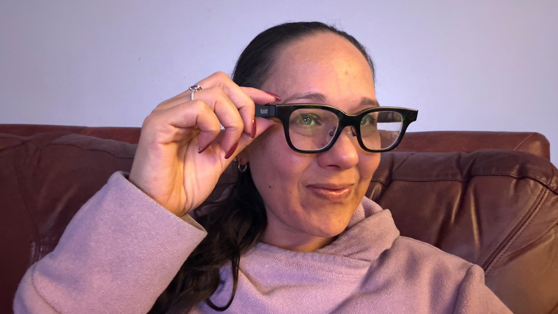 Rokid smart glasses pressing the button