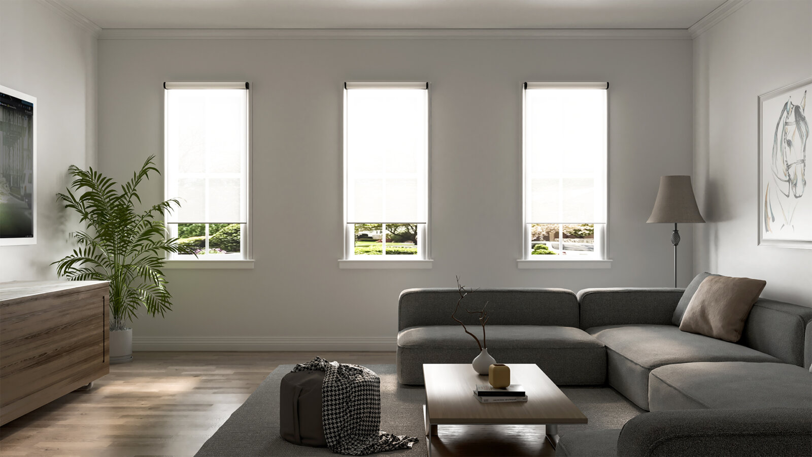 GE Lighting shades living room